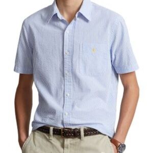 Polo Ralph Lauren Classic Fit Prepster Seersucker Short Sleeve Shirt men’s large